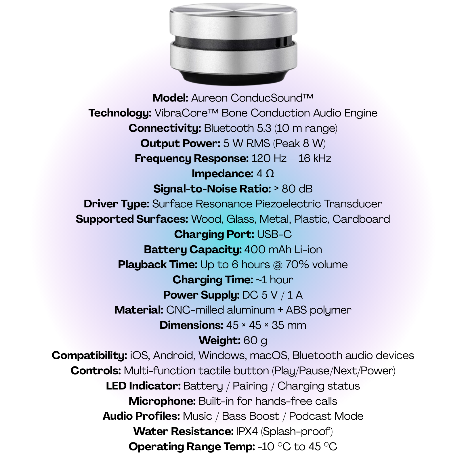 Aureon ConducSound Speaker